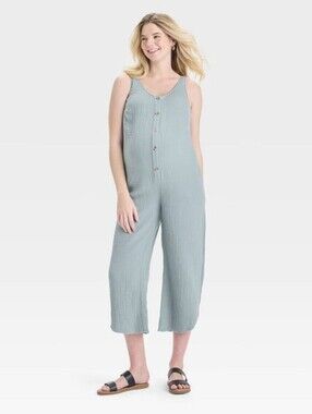 Cotton Gauze Maternity Jumpsuit